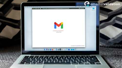 "Gmail loading" on a laptop screen